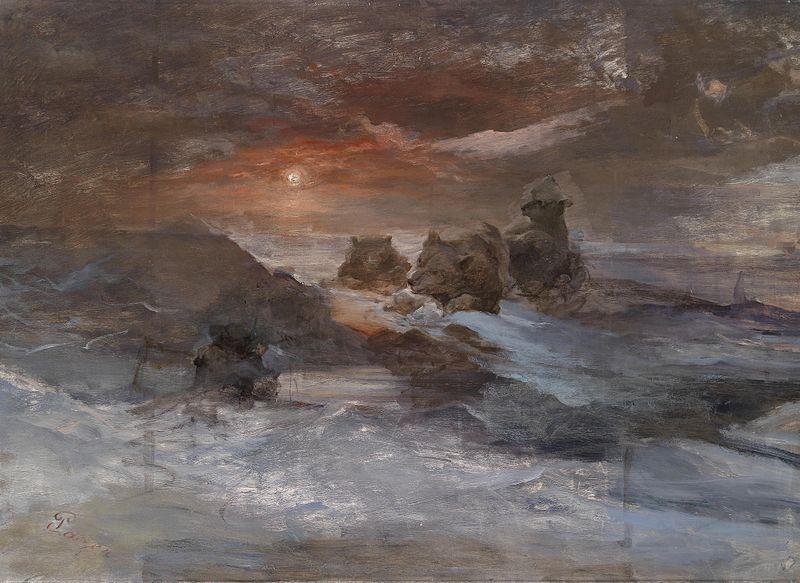 Julius Payer Hunting Bear on Franz Josef Land Germany oil painting art